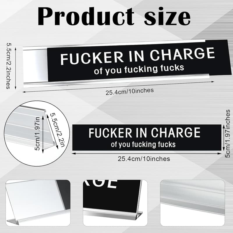 Funny Office Desk Nameplate - 