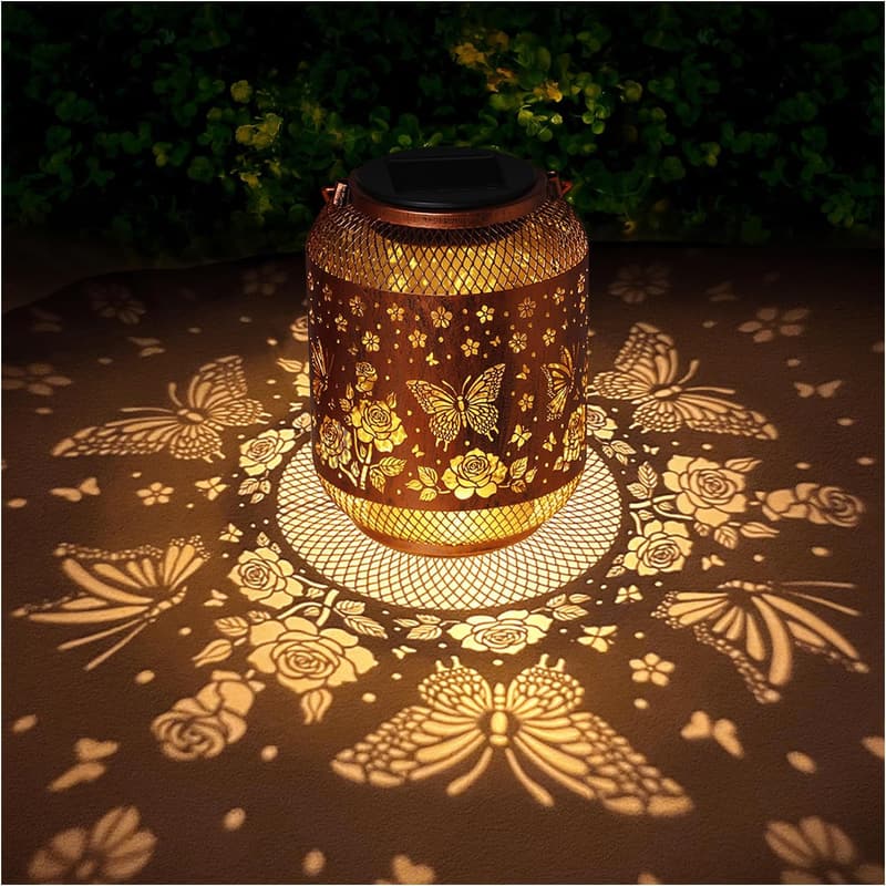 Outdoor Solar Butterfly Lanterns - Waterproof Garden Decor for Mom