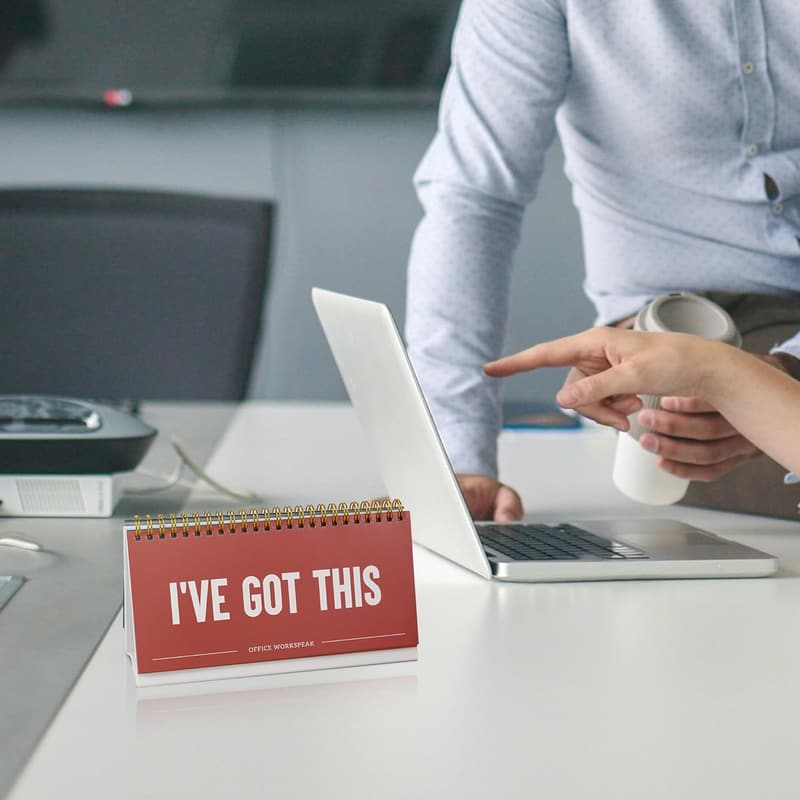 Funny Office Desk Flip Book Decor - Gag Gift for Coworkers