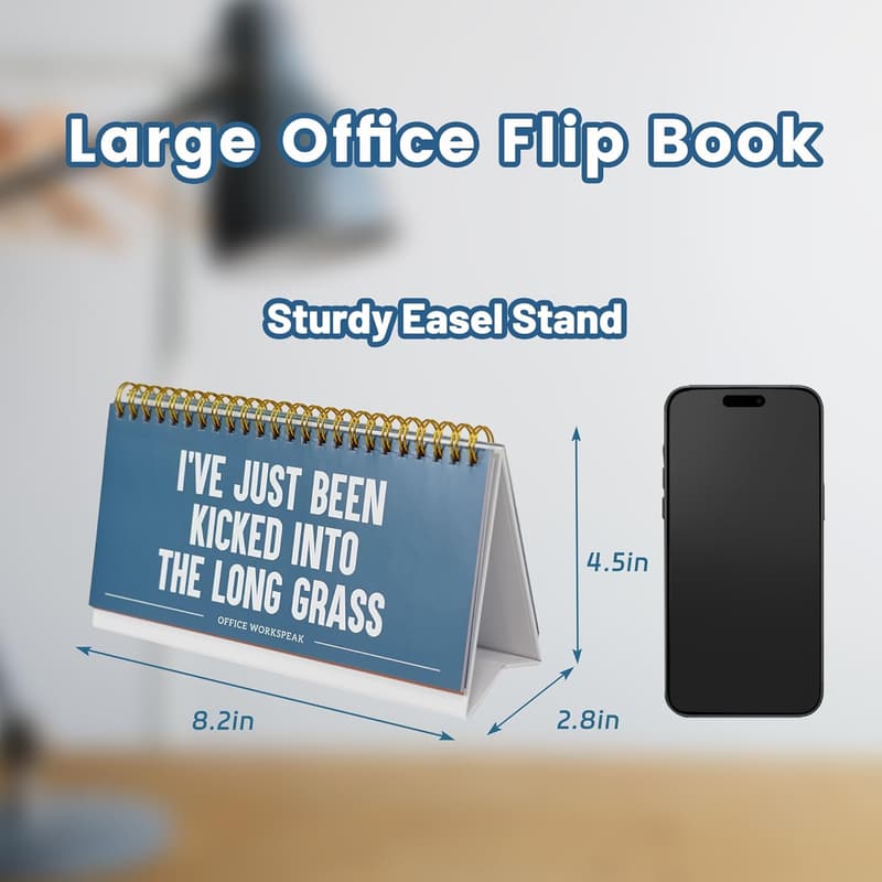 Funny Office Desk Flip Book Decor - Gag Gift for Coworkers