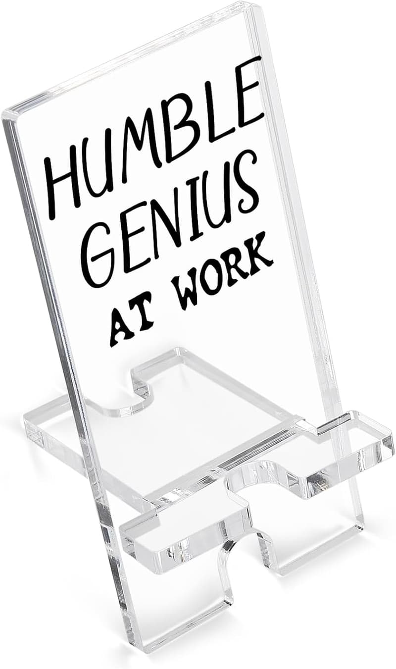 Funny Desk Phone Stand - Cute Sarcastic Gift for Coworkers