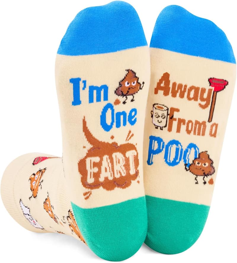 Funny Fart Socks for Men & Women - Silly American Flag Gift