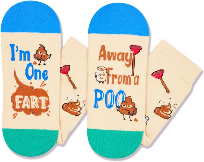 Funny Fart Socks for Men & Women - Silly American Flag Gift