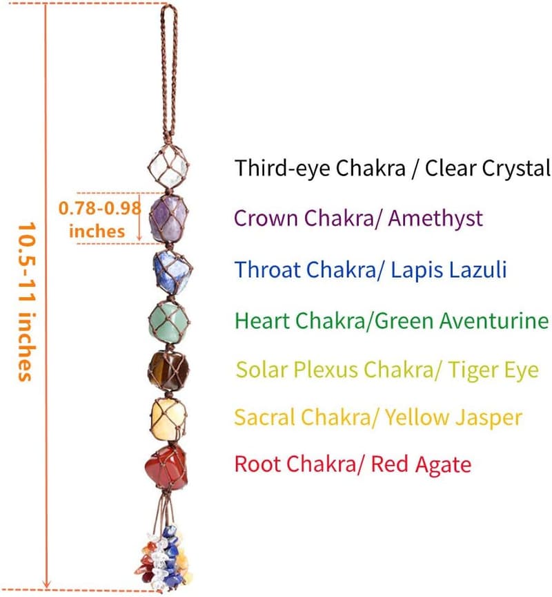 7 Chakra Crystal Car Hanging Ornament for Yoga & Meditation