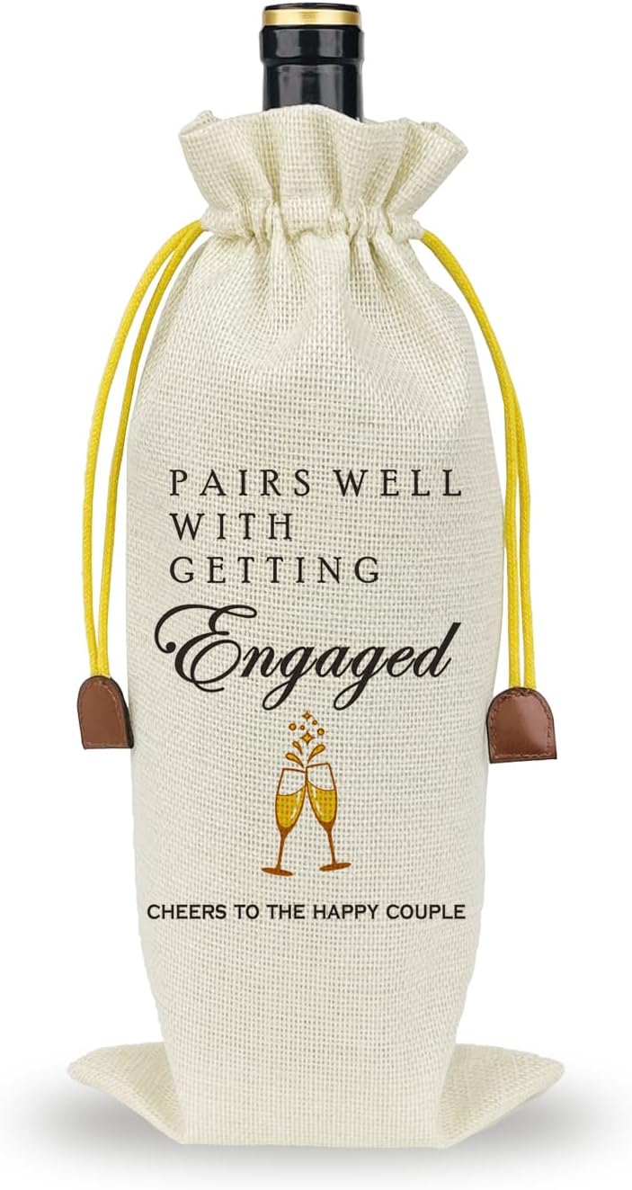 Engagement Wine Bag for New Couples - Mr and Mrs Design