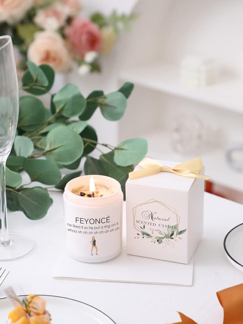 Engaged Gift: Lavender Scented Candle for Couples