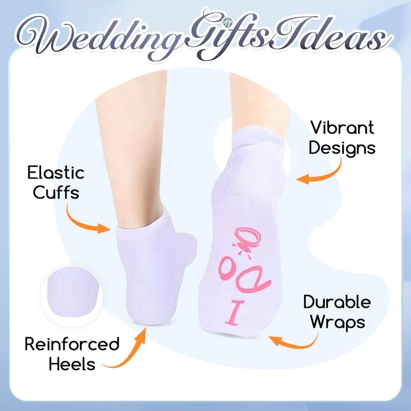 Funny Wedding Socks for Couples - Bride & Groom Gift Set
