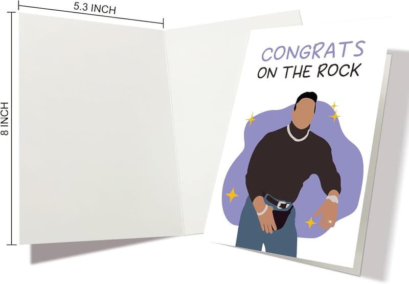Engagement Congratulations Card - Funny Dwayne Johnson Design
