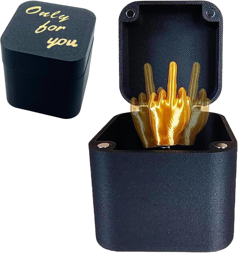 Funny Gag Gift for Men - Middle Finger in a Box