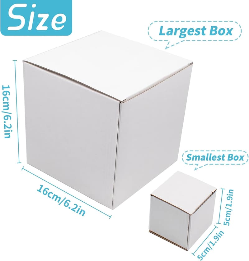 Funny Gag Gift Boxes Set - 12 Assorted Nesting Sizes