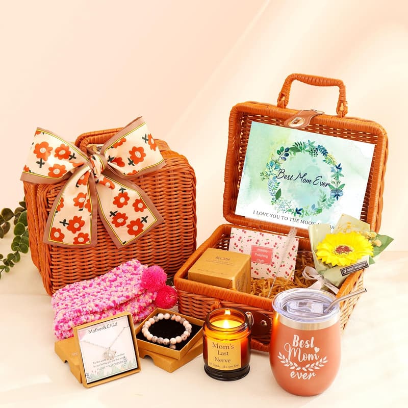 Mom's Birthday Gift Basket from Daughter & Son