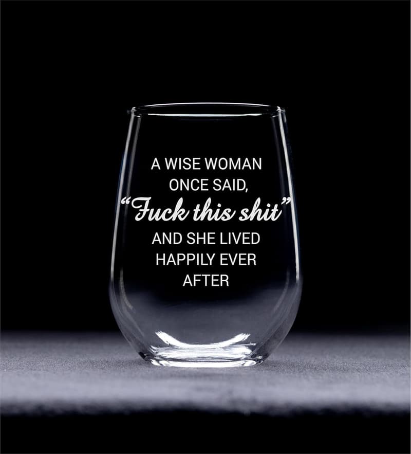 Funny Stemless Wine Glass – 