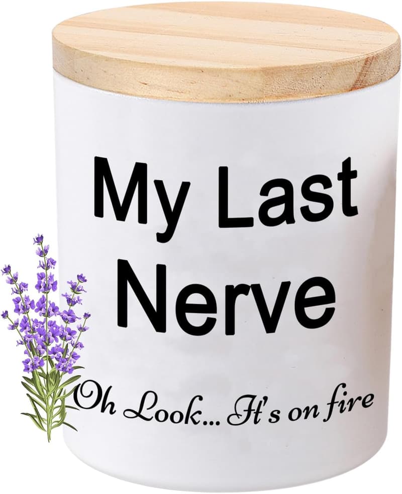 Funny Lavender Scented Soy Candle for Women - Unique Gift