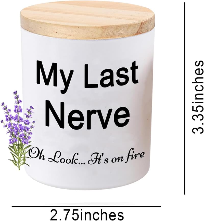 Funny Lavender Scented Soy Candle for Women - Unique Gift