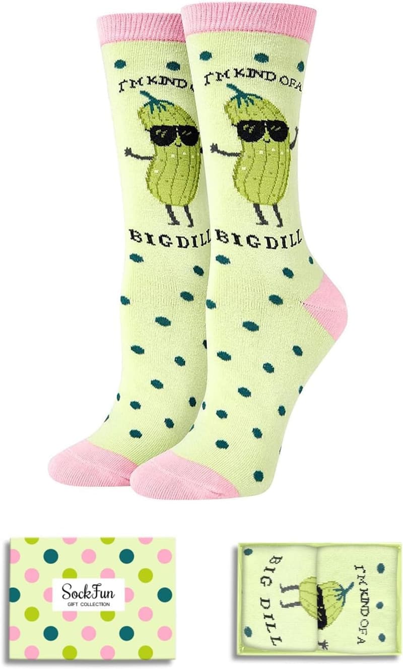 Dill Pickle Socks - Fun Gifts for Women and Teen Girls
