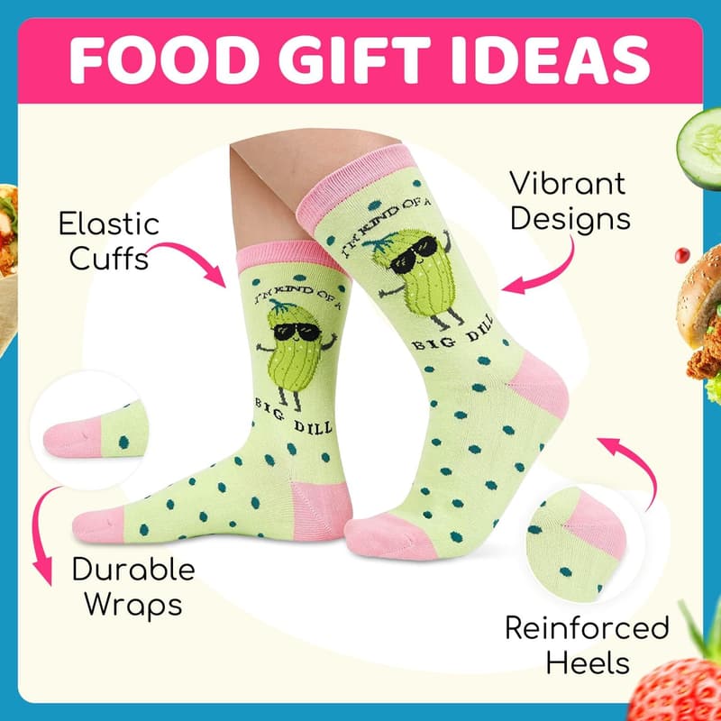 Dill Pickle Socks - Fun Gifts for Women and Teen Girls