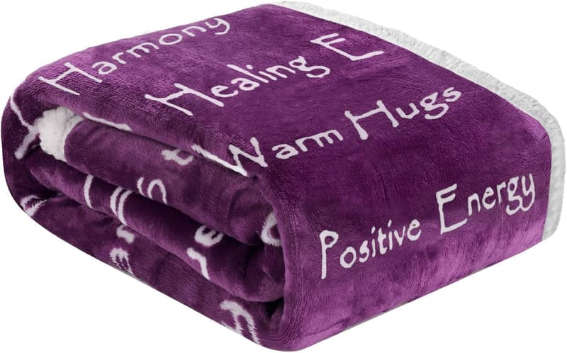 Healing Blanket for Comfort & Strength, Purple 50 x 60 Inch