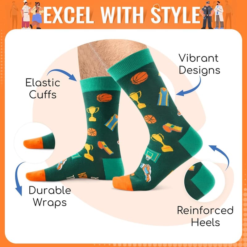 Coach Socks for Men - Perfect Gift for Basketball & Soccer Coaches