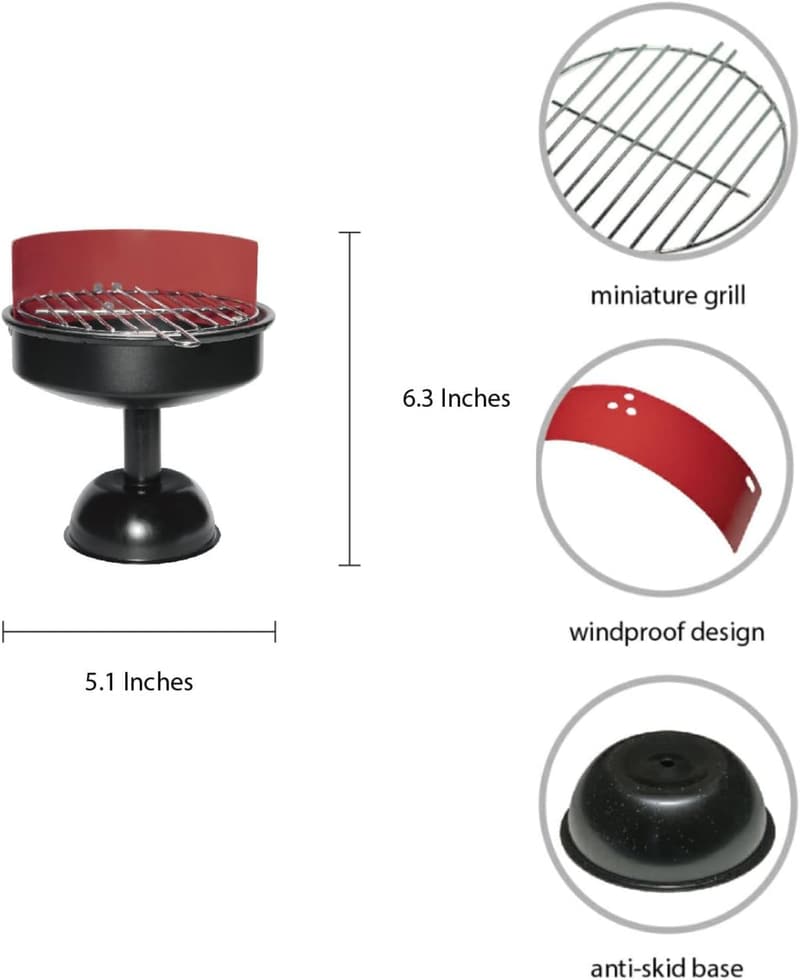 Funny Metal Barbecue Ashtray for Indoor & Outdoor Use