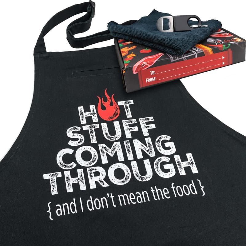 BBQ Apron Gift Set for Men and Women - Perfect for Father's Day