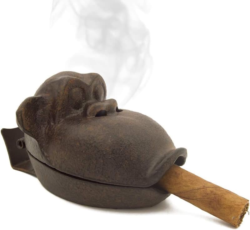 Outdoor Cast Iron Monkey Cigar Ashtray for Home & Office