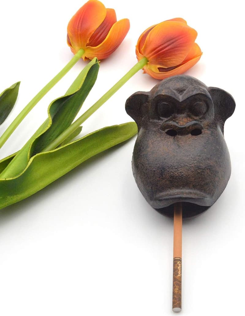 Outdoor Cast Iron Monkey Cigar Ashtray for Home & Office