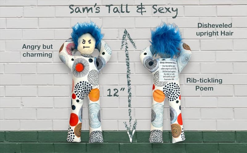 Stress Relief Sam Doll - Funny Gag Gift for Friends & Couples