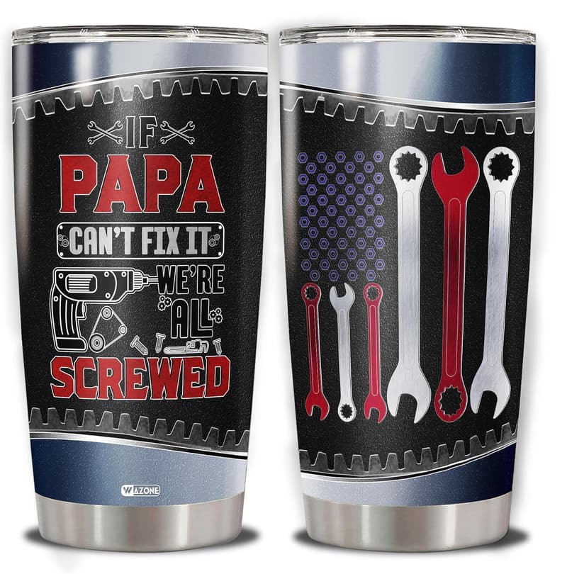 Funny Plumbing Travel Mug for Dad - 20oz Stainless Steel Gift