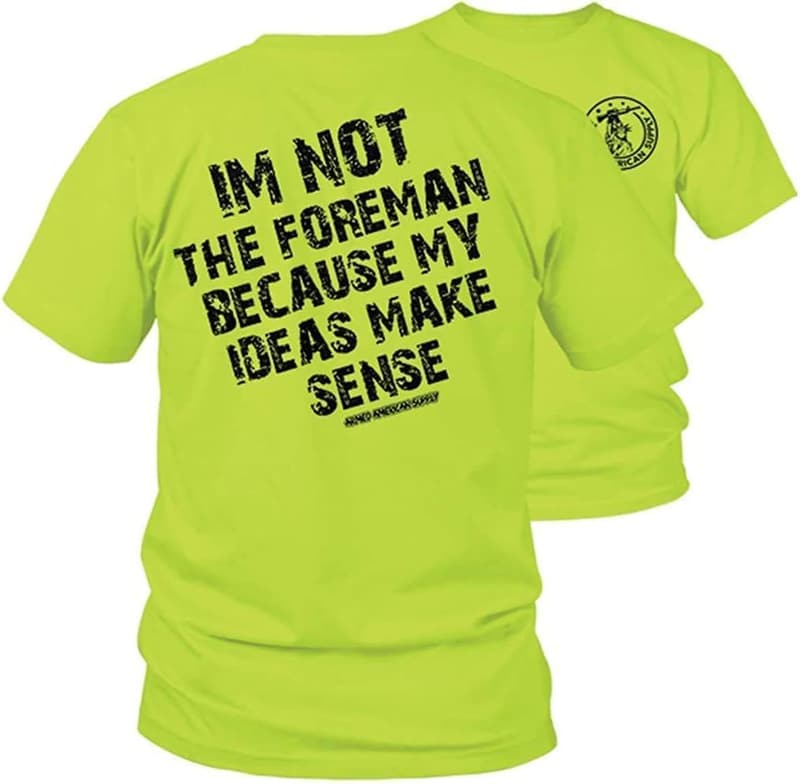 Safety Yellow Half-Sleeve T-Shirt for Men - Cotton/Poly Blend