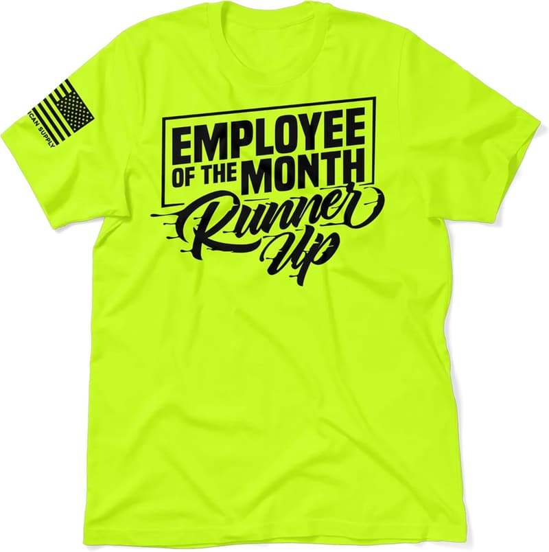Men's Safety Yellow Half-Sleeve Cotton Blend T-Shirt