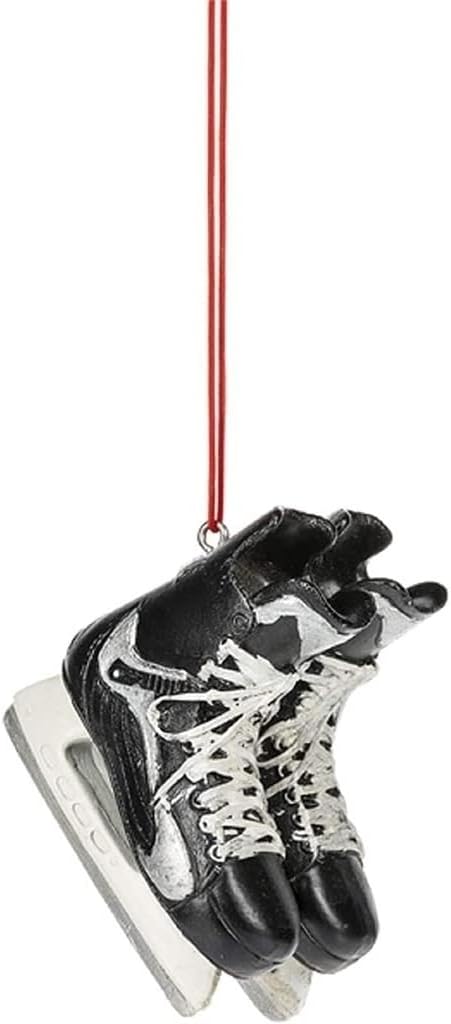 Midwest Hockey Skates Multicolor Ornament for Christmas