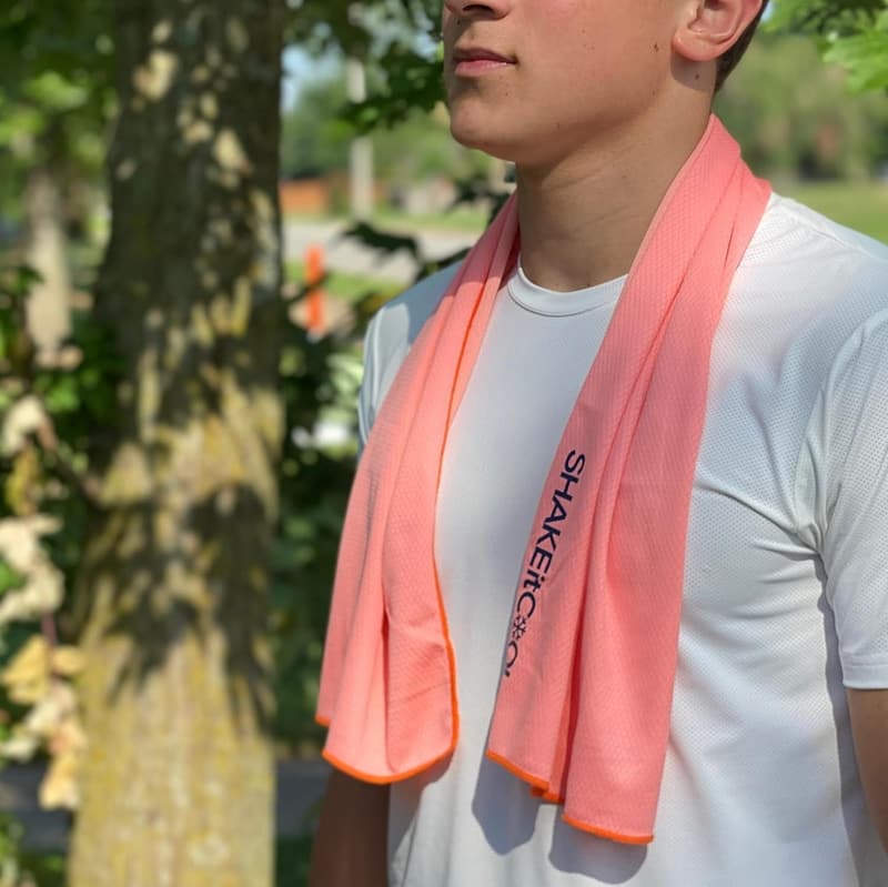 Cooling Towel - Extended Size, Lightweight, Sun Protection, Orange