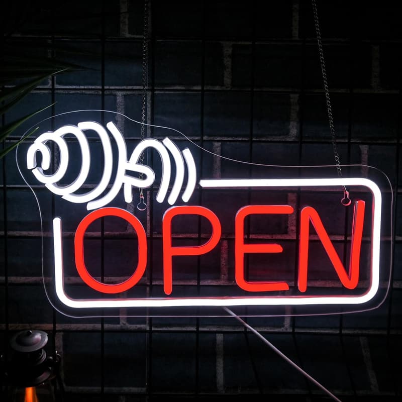Dimmable Red Barbell Neon Sign for Gym Decor