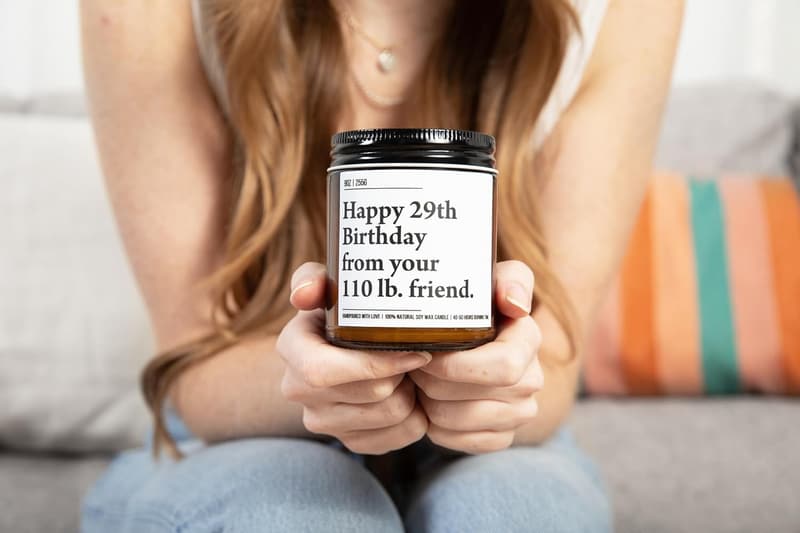 Fun 29th Birthday Soy Wax Candle Gift for Best Friends