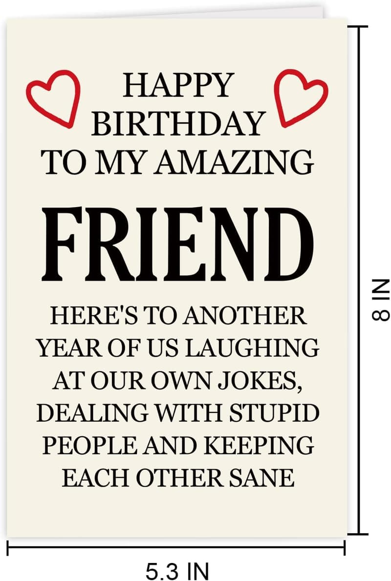Funny Birthday Card for Best Friend