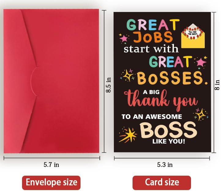 Boss's Day Thank You Card - Funny Gift for Leaders