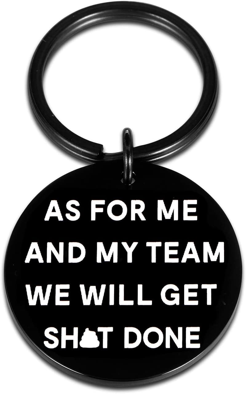 Funny Stainless Steel Keychain for Bosses Gift