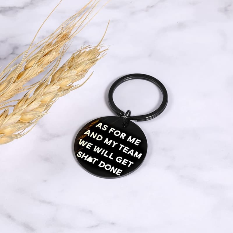 Funny Stainless Steel Keychain for Bosses Gift