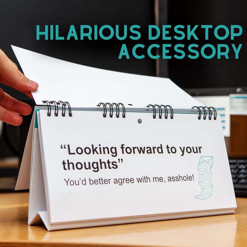 Funny Desk Sign Flipbook | Secret Santa Gift for Colleagues