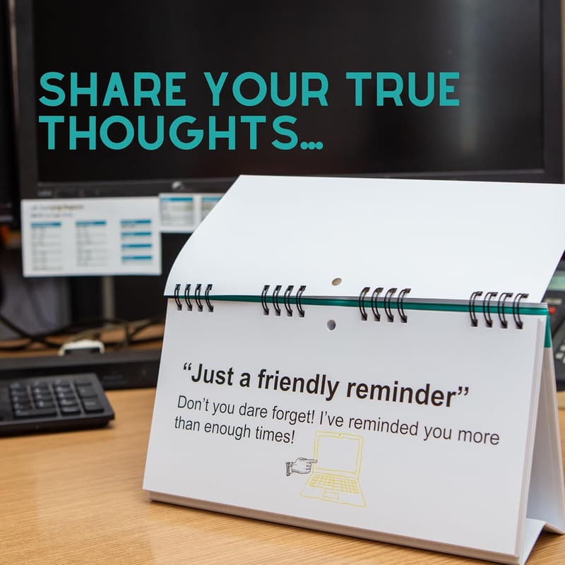 Funny Desk Sign Flipbook | Secret Santa Gift for Colleagues