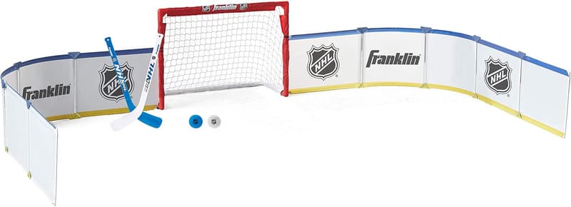 NHL Licensed Indoor Mini Hockey Rink Set with Sticks & Ball