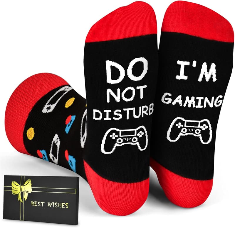 Funny Gamer Socks for Teen Boys - Birthday & Easter Gifts