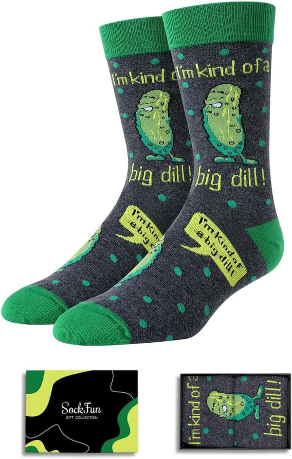 Dill Pickle Socks for Men - Funny Gifts for Teens