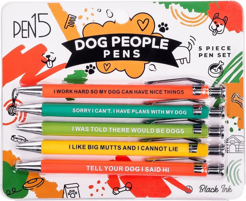 Funny Dog-Themed Ballpoint Pens Set for Pet Lovers