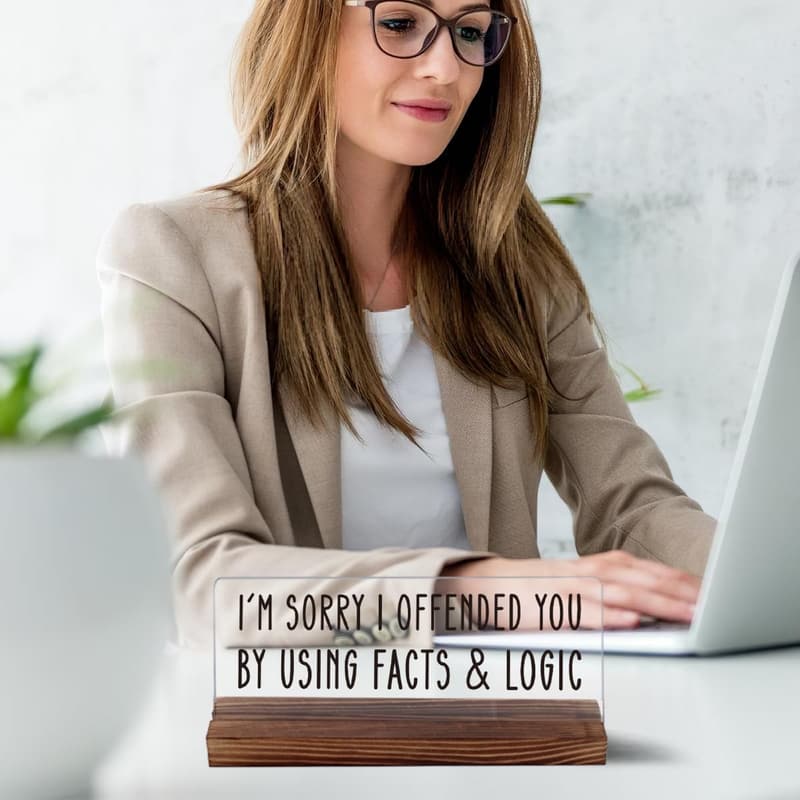 Funny Coworker Desk Sign - Sarcastic Office Decor