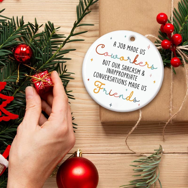 Christmas Coworker Ornaments - Fun Gifts for Women
