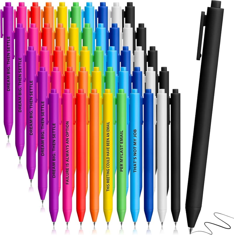 Inspirational Motivational Ballpoint Pens Set for Coworkers