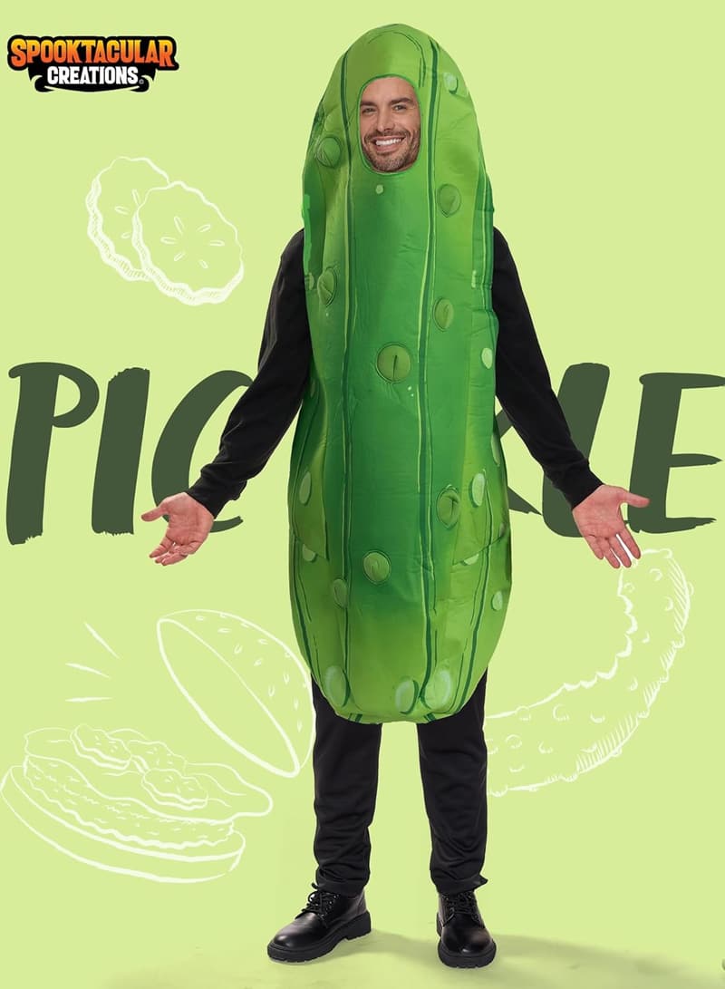 Halloween Pickle Costume for Adults - Unisex Funny Jumpsuit