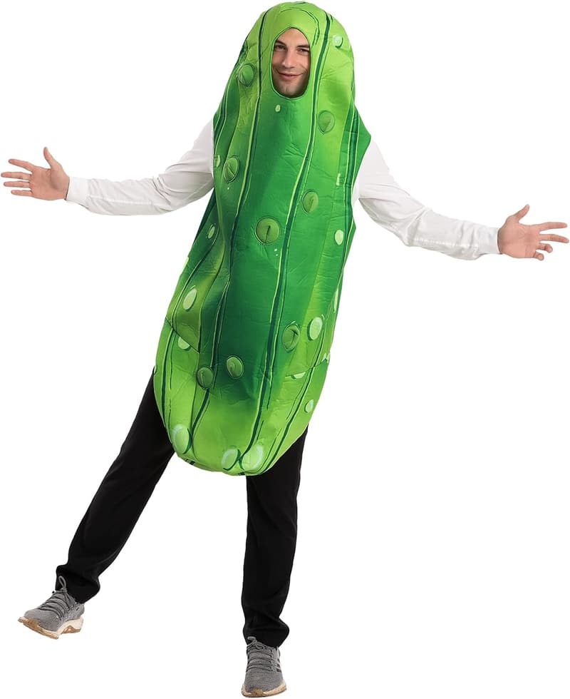 Halloween Pickle Costume for Adults - Unisex Funny Jumpsuit
