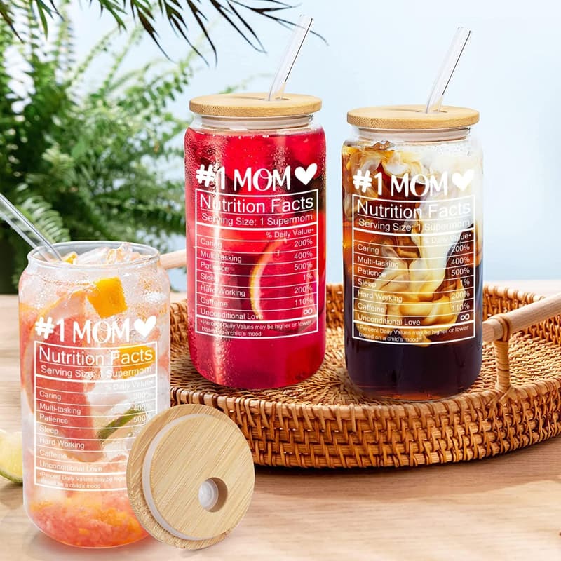 Birthday Gift for Mom - 16 Oz Drinking Glass